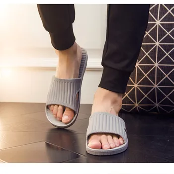 Korėjos versija, naujas vasaros sandalai ir šlepetės namuose mėgėjams patalpų šlepetės vyrų minkšto dugno neslidus vonios kambarys, šlepetės