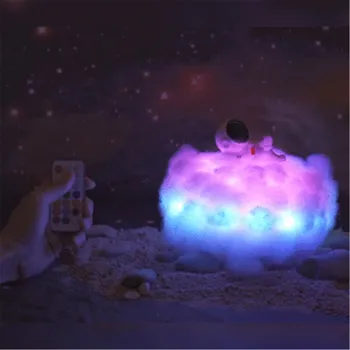 Kosmoso Astronautas LED Lempos, Naktį Šviesos Debesis 3D Rainbow Poveikis Spalvingų Dovanų Vaikams
