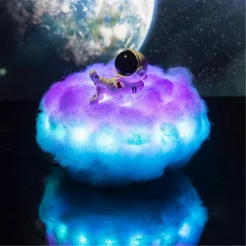 Kosmoso Astronautas LED Lempos, Naktį Šviesos Debesis 3D Rainbow Poveikis Spalvingų Dovanų Vaikams