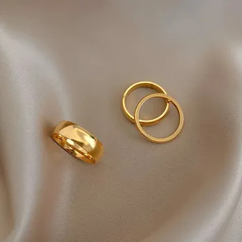 Kshmir2020 Trijų dalių kostiumą nerūdijančio plieno žiedai Aptakus moterų mados žiedai poroms kartus žiedo uodega žiedas