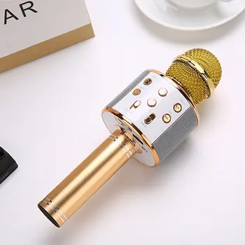 KTV Bevielis Karaoke Handheld Microphone USB Grotuvas Mikrofonas Garsiakalbis Nešiojamų Kalėdų Birtay Namuose Šalis