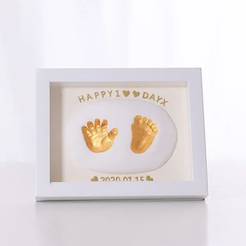Kūdikių Pėdsaką Foto Rėmelis netoksiškas Handprint Molio 