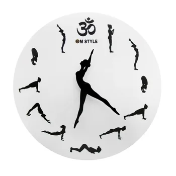 Kūrybos Ballerina Šokėjos Laikrodis Jogą, Sveiką Sporto Siluetas Sieninis Laikrodis Unikalus Portretų Laikrodis Modernių Patalpų, Namų Dekoro