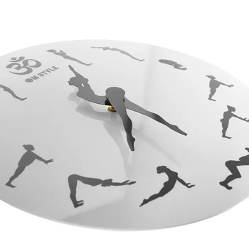 Kūrybos Ballerina Šokėjos Laikrodis Jogą, Sveiką Sporto Siluetas Sieninis Laikrodis Unikalus Portretų Laikrodis Modernių Patalpų, Namų Dekoro