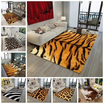 Kūrybos Tigras, Leopardas Modelis Tipas 3D Spausdinimo Kilimų Kambarį Dekoro Plotas Pledai Vonios kambarys, Virtuvė Anti-Slip Large Grindų Kilimėliai