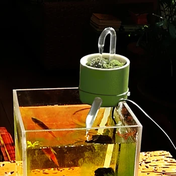 Kūrybos Žuvų Bako Filtras Mini Mažas Išorės Sienos montuojamas Filtro korpusas Bambuko Vamzdis, Filtras, Akvariumo Reikmenys