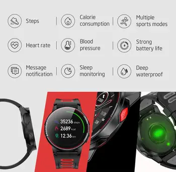 L15 Sporto Smart Watch Vyrų SmartWatch Vandeniui Fitness Tracker Širdies ritmas, Kraujo Spaudimo Monitorius Ilgai Standy Baterija VS L11 L13