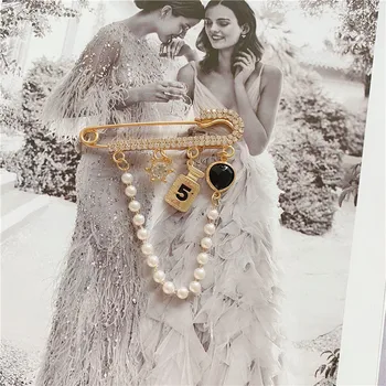 Lady kristalų, perlų sagė papuošalai prabanga sages moterims kalėdinės dovanos priedai