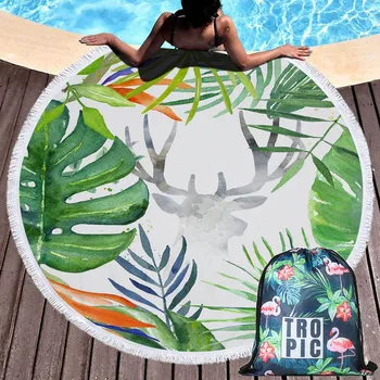 Lapai Vasarą 150cm Turas Paplūdimio Rankšluosčiai Pajūrio Antklodė Bikini Padengti Iki Vonios Rankšluosčių, Suaugusiems, Vaikams Su Raišteliu Saugojimo Krepšys