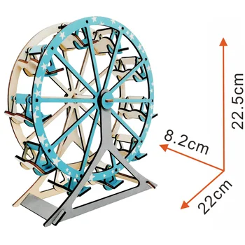 Lazerio Pjovimo 3D Medinės Dėlionės Dėlionės Statybos velnio Ratas 