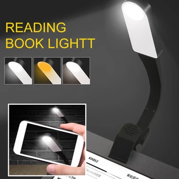 LED Knygą Šviesos Skaitymo Lemputė USB Įkrovimo Touch Trijų etapų Pritemdomi Naktį Šviesos