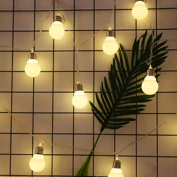 LED Lemputė Didelis Kamuolys Žibintų String įjungtais švyturėliais Kiemo Balkono Kambarį Kalėdų Lauko Apdailos Šviesos Serijos Nakties Šviesos