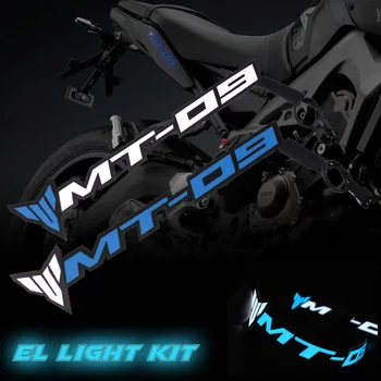 LED Motociklo Ratų Lauktuvės Šalmas Tank Pad Apdailos Logotipas Priedai Lipdukai Lipdukai YAMAHA MT-09 MT09 Bandomųjų