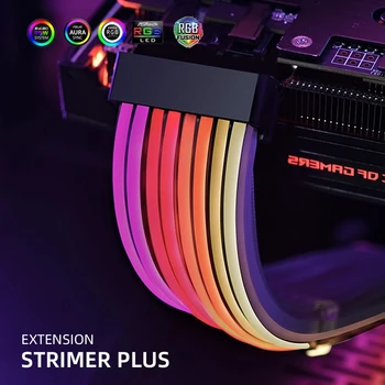 LIANLI Strimer Plius RGB Išplėtimo Plokštė ATX 24PIN,GPU Pratęsimo Double/Triple 8PIN LIANLI Kartos 2 Kabelis PC Apdaila