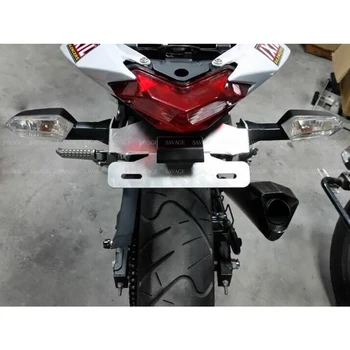 Licenciją Plokštelės Laikiklis LED Šviesos KAWASAKI Z250 Z300 NINJA 250/300 2013-2018 m. 17 16 Motociklo CNC Uodega Tvarkinga Sparnas Eliminator