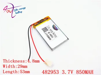 Litro energijos baterijos 482953 3.7 V 850mAH 503050 PLIB; polimeras ličio jonų / Li-ion baterija dvr,GPS,mp3,mp4,mobilųjį telefoną,garsiakalbis