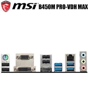 Lizdas AM4 NAUJAS MSI B450M PRO-VDH MAX Plokštės DDR4 Darbalaukio MSI B450 Mainboard AM4 B450 M. 2 PCI-E 3.0 HDMI suderinamus