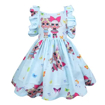 LOL Staigmena Lėlė Princesė Dress Sprogimo vaikiški Drabužiai, Vaikų Sijonas Naujų Smulkiojo Ir Vidutinio Mergaitės Klostuotas Sijonas