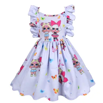 LOL Staigmena Lėlė Princesė Dress Sprogimo vaikiški Drabužiai, Vaikų Sijonas Naujų Smulkiojo Ir Vidutinio Mergaitės Klostuotas Sijonas