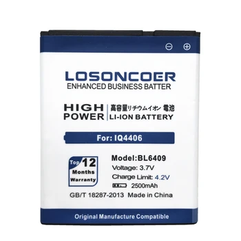 LOSONCOER 2500mAh BL6409 Baterija Skristi IQ4406 IQ 4406 BL 6409 Mobiliojo Telefono baterija