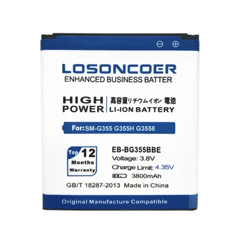 LOSONCOER 3800mAh EB-BG355BBE Samsung G355 Baterija SM-G355H SM-G3558 SM-G3586V G3588V G3559 G355H G3586 G35