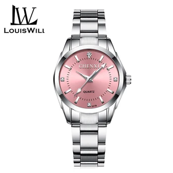 LouisWill Mada Moterims Žiūrėti Rose Pink Verslo Klasikinis Kvarco Prabangių Laikrodžių Moterų Vandeniui Laikrodžius Ponios Laikrodis