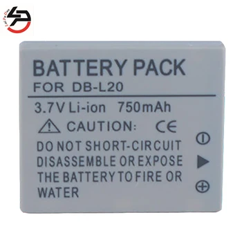 LPD 750mAh Naują Bateriją Už Sanyo DB-L20 C40 J4 E6 E7 CA6 CA8 CA65 CG65 CG9