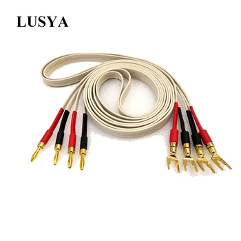 Lusya 2vnt Monstras garsiakalbis linija audio surround linija 840 core 4N deguonies nemokamai vario garsiakalbių kabelius T1348
