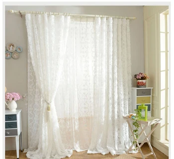 Lėtai Siela Baltas 3D rožės užuolaidų svetainė, miegamasis, Tiulis Užuolaidų Europoje stiliaus užuolaidėlė cortina namų dekoro