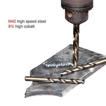 M42 HSS Twist Drill Bit Nustatyti Metalo Sudėtyje yra 8% Aukštos Kobalto, Vario, Geležies, Daugiafunkciniai Įrankiai, Elektrinis Atsuktuvas Gręžimo Vėjo Bitų