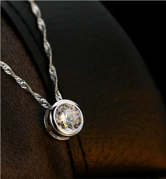 Madinga 925 Sterlingas Sidabro, Krištolo Karoliai Pakabukas Moterų Turas Bohe 2020 Metų Vasaros Fine Jewelry Vestuvių Mielas Dovana