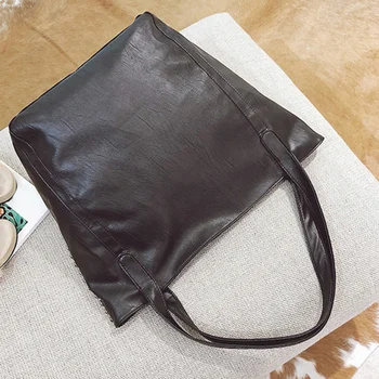 Madinga ponios kniedės rankinės 2020 m. žiemos naujas krepšys minkštas odinis pečių maišą ponios laisvalaikio didelės talpos tote bag