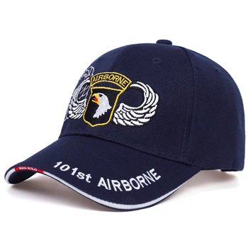 Mados 101st Airborne Division Vyrai Beisbolo Kepurės JAV Armijos Bžūp medvilnės Snapback Skrybėlės ORO FOREC Sporto Taktinis Bžūp Tėtis Skrybėlę Kaulų