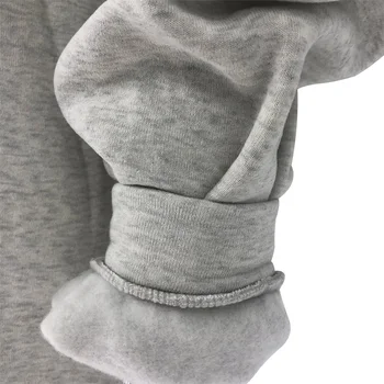 Mados moterų medvilnės Stovėti apykaklės pusė užtrauktukas letter spausdinimo ilgomis rankovėmis megztiniai Derliaus Pilka atsitiktinis palaidų palaidinukė