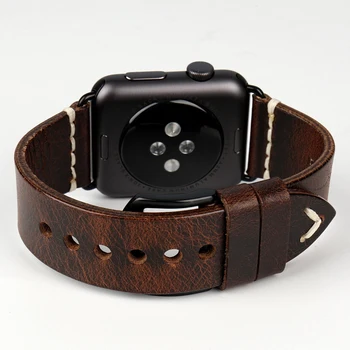 MAIKES 2019 Naujas Odinis Dirželis, Apple Watch Band 44mm 40mm 42mm 38mm Serijos 4 3 2 1 Visi Modeliai iWatch Apyrankę Watchband