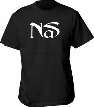 Marškinėliai NAS juoda naujas mens s logotipas hip-hop iki xxl rap band xl gangstas NAS