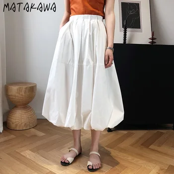 MATAKAWA Kawaii Mados Stilius Bud Reljefiniai Sijonai Moterų Rudenį korėjos Moliūgų-line prancūzijos Ilgas Sijonas Faldas Mujer Moda 2020 m.