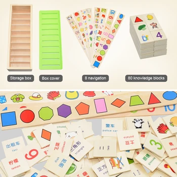 Matematikos Žinių Klasifikavimo Pažinimo Atitikimo Montessori Vaikai Ankstyvojo Ugdymo Matematikos Žaislas Medienos dėžė Vaikams, Dovanos