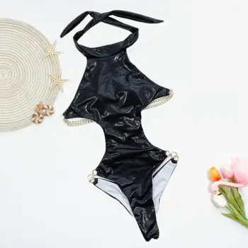 Maudymosi kostiumėliai moterims, gyvatė spausdinti seksualus vientisi maudymosi kostiumėlį push up metalo mygtuką plaukti dėvėti paplūdimyje mayo monokini maillot de bain femme