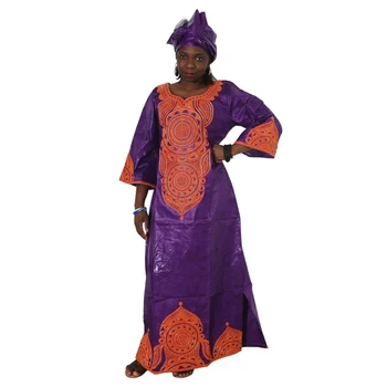 MD Afrikos Suknelės Moterims Išsiuvinėti heidi bazin Riche Ankara Dashiki Maxi Suknelė Tradicinės Vestuvės Dress Ponios Drabužiai