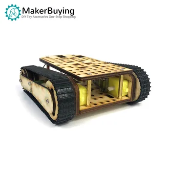 Mediniai vikšrinis tankas važiuoklės Stebėjimo kliūčių vengimo protingas automobilis Wali Maker švietimo hands-on 