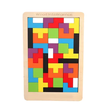 Medinės 3D Puzzle Žaidimai, Matematikos Žaislai Montessori Dėlionės Kibinimas Valdybos Modelis Baby Vaikų Mokymosi Tangram Medienos Žaislas Kubeliai Dovanos