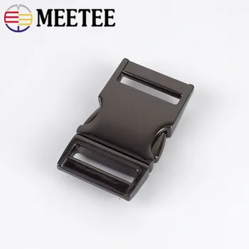 Meetee 2vnt Metalo Lenktas Pusėje Išleidimo Sklendė, skirta 25mm austiniai diržai Dirželis Kuprinė Maišelis Bagažo Kablys Diržo Sagtis 