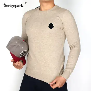 Mens Naujas Megztinis solide Vyras, aukštos kokybės medvilnės medžiaga, megztinis Rudens-Žiemos Klasikinio modelio Megzti serige parkas karšto parduoti
