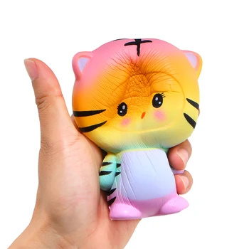 Mielas Plonas Galaxy Tigras Squishies Lėtai Didėjančios Ledų Kvapus Originalioje Pakuotėje Išspausti Žaislas