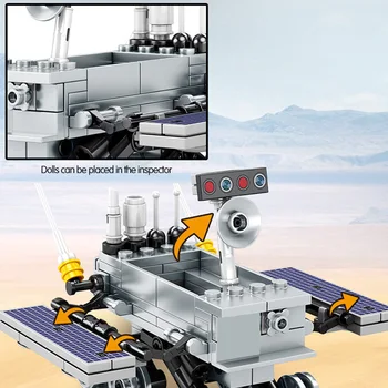 Miestas Techninės Mėnulio Lander Blokai Klasikinio Filmo Išėjimo Dirižablis automobilio Modelio Kūrėjas Kosmonautas Duomenys Plytas, Vaikams, Žaislai