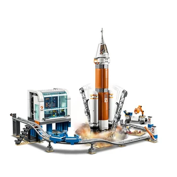 Miesto Erdvės Deep Space Raketų ir jų Paleidimo Valdymo Blokai kit Plytų Astronautai Klasikinis Modelis Vaikams, Žaislai Vaikams, dovana