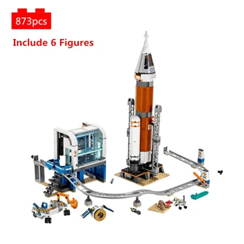 Miesto Erdvės Deep Space Raketų ir jų Paleidimo Valdymo Blokai kit Plytų Astronautai Klasikinis Modelis Vaikams, Žaislai Vaikams, dovana