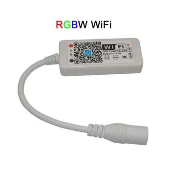 Mini Belaidės WIFI LED RGB / RGBW Valdytojas RF Nuotolinio Valdymo IOS/Android išmanusis Telefonas už RGBCW/RGBWW RGB LED Juostelės,DC12-24V