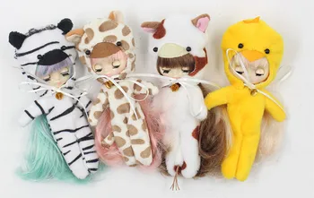 Mini blyth lėlės drabužiai mielas gyvūnų jumpsuit įvairių mados mergaičių 1/6 žaislas dovanos